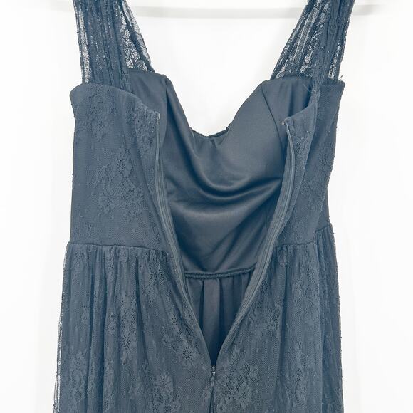 Mystic‎ Womens Party Evening Whimsigoth Sleeveless Lace Maxi Dress Size M Black - Picture 9 of 10